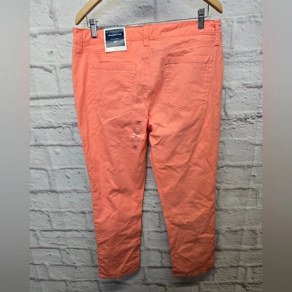 NWT Charter C Women's Petite Lexington Straight-Leg Jeans Coral Sandy Pink 16P - Picture 3 of 6